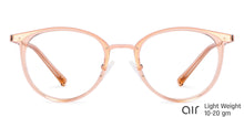 Load image into Gallery viewer, Gold Round Full Rim Unisex Eyeglasses by Lenskart Air Computer Glasses-148671