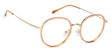 Load image into Gallery viewer, Gold Round Full Rim Unisex Eyeglasses by Lenskart Air Online-136024