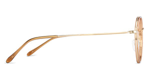 Gold Round Full Rim Unisex Eyeglasses by Lenskart Air Online-136024