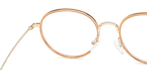 Gold Round Full Rim Unisex Eyeglasses by Lenskart Air Online-136024