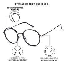 Load image into Gallery viewer, Black Round Full Rim Unisex Eyeglasses by Lenskart Air Online-136025