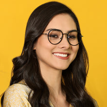 Load image into Gallery viewer, Black Round Full Rim Unisex Eyeglasses by Lenskart Air Online-136025