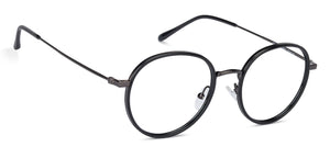 Black Round Full Rim Unisex Eyeglasses by Lenskart Air Online-136025