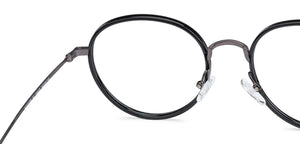 Black Round Full Rim Unisex Eyeglasses by Lenskart Air Online-136025