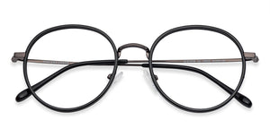 Black Round Full Rim Unisex Eyeglasses by Lenskart Air Online-136025