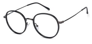 Black Round Full Rim Unisex Eyeglasses by Lenskart Air Online-136025