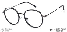 Load image into Gallery viewer, Black Round Full Rim Unisex Eyeglasses by Lenskart Air Online-136025