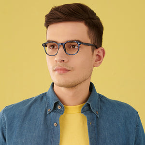 Tortoise Round Full Rim Extra Narrow Unisex Eyeglasses by Vincent Chase-136134