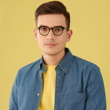 Load image into Gallery viewer, Black Round Full Rim Extra Narrow Unisex Eyeglasses by Vincent Chase Online-145927