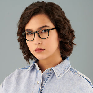 Black Round Full Rim Extra Narrow Unisex Eyeglasses by Vincent Chase Online-145927