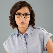 Load image into Gallery viewer, Black Round Full Rim Extra Narrow Unisex Eyeglasses by Vincent Chase Online-145927