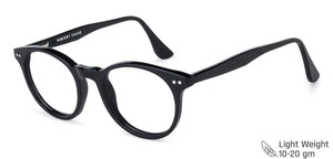 Black Round Full Rim Extra Narrow Unisex Eyeglasses by Vincent Chase Online-145927