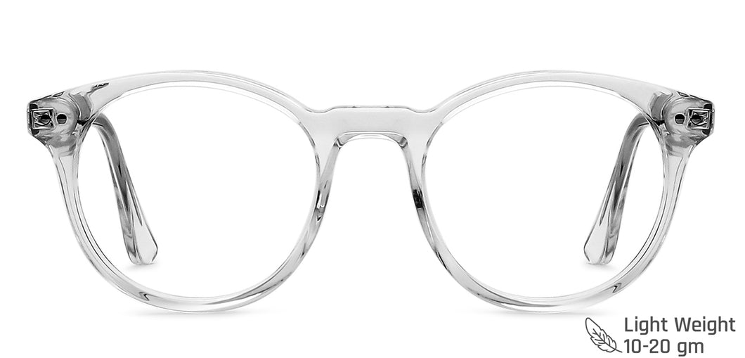 Transparent Round Full Rim Unisex Eyeglasses by Vincent Chase-145928