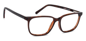 Brown Rectangle Full Rim Unisex Eyeglasses by Vincent Chase VC-136137