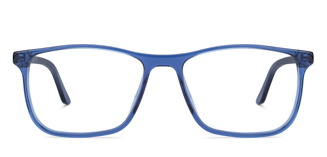 Blue Rectangle Full Rim Unisex Eyeglasses by Vincent Chase Online-136141