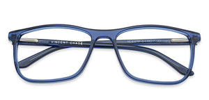 Blue Rectangle Full Rim Unisex Eyeglasses by Vincent Chase Online-136141