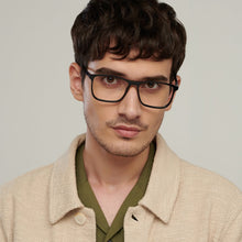 Load image into Gallery viewer, Black Rectangle Full Rim Unisex Eyeglasses by Vincent Chase-148857