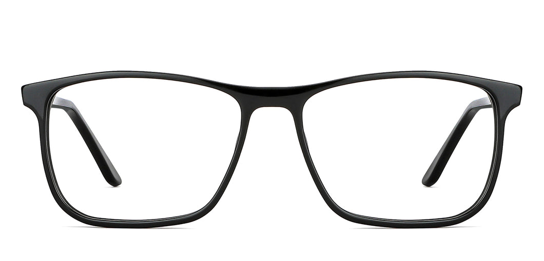 Black Rectangle Full Rim Unisex Eyeglasses by Vincent Chase Computer Glasses-149938