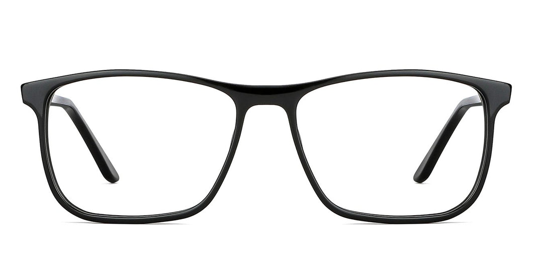 Black Rectangle Full Rim Unisex Eyeglasses by Vincent Chase-148857