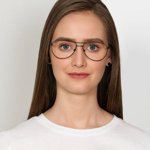 Gunmetal Aviator Full Rim Medium Unisex Eyeglasses by Vincent Chase-136164