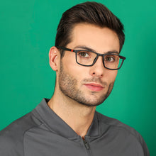 Load image into Gallery viewer, Black Rectangle Full Rim Unisex Eyeglasses by Lenskart Air Online-136357