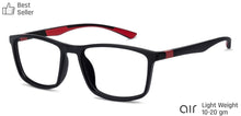 Load image into Gallery viewer, Black Rectangle Full Rim Unisex Eyeglasses by Lenskart Air Online-136357