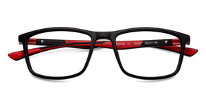 Black Rectangle Full Rim Unisex Eyeglasses by Lenskart Air Online-136357