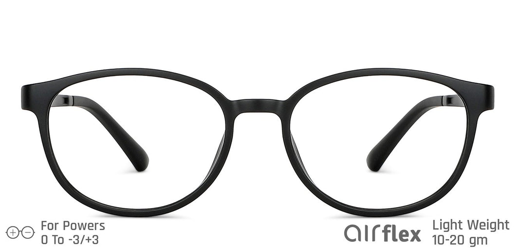 Black Round Full Rim Unisex Eyeglasses by Lenskart Air Computer Glasses-142794