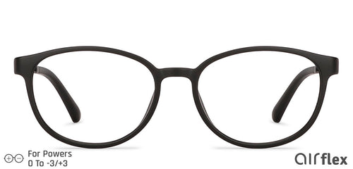 Black Round Full Rim Narrow Unisex Eyeglasses by Lenskart Air-136702