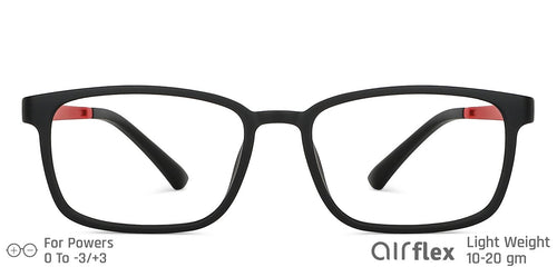 Black Rectangle Full Rim Unisex Eyeglasses by Lenskart Air Computer Glasses-142852