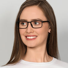 Load image into Gallery viewer, Black Rectangle Full Rim Unisex Eyeglasses by Lenskart Air LA-136708