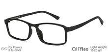 Load image into Gallery viewer, Black Rectangle Full Rim Unisex Eyeglasses by Lenskart Air LA-136708