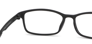 Black Rectangle Full Rim Unisex Eyeglasses by Lenskart Air Online-136715
