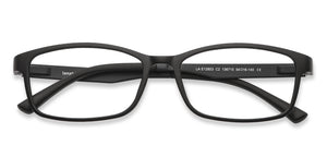 Black Rectangle Full Rim Unisex Eyeglasses by Lenskart Air Online-136715
