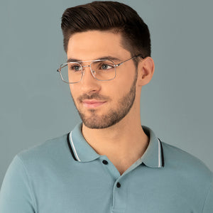 Gunmetal Square Full Rim Unisex Eyeglasses by Vincent Chase-136759
