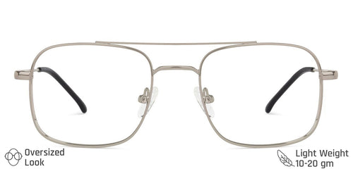 Gunmetal Square Full Rim Unisex Eyeglasses by Vincent Chase-136759