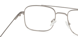Gunmetal Square Full Rim Unisex Eyeglasses by Vincent Chase-136759