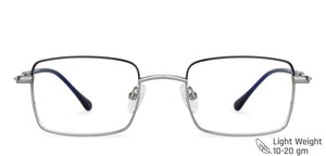 Gunmetal Rectangle Full Rim Unisex Eyeglasses by Vincent Chase VC-136761