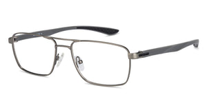 Gunmetal Rectangle Full Rim Unisex Eyeglasses by Vincent Chase Online-136811