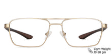 Load image into Gallery viewer, Gold Rectangle Full Rim Medium Unisex Eyeglasses by Vincent Chase-145709
