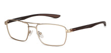 Load image into Gallery viewer, Gold Rectangle Full Rim Medium Unisex Eyeglasses by Vincent Chase-145709