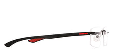 Load image into Gallery viewer, Black Rectangle Rimless Unisex Eyeglasses by Lenskart Air Computer Glasses-147968