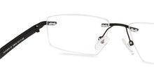 Load image into Gallery viewer, Black Rectangle Rimless Unisex Eyeglasses by Lenskart Air Computer Glasses-147968