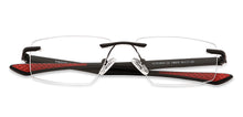 Load image into Gallery viewer, Black Rectangle Rimless Unisex Eyeglasses by Lenskart Air Computer Glasses-147968