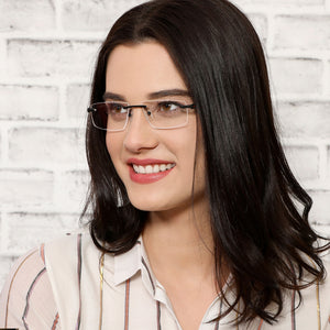 Black Rectangle Rimless Unisex Eyeglasses by Lenskart Air Computer Glasses-147968