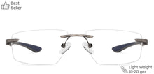 Load image into Gallery viewer, Grey Rectangle Rimless Unisex Eyeglasses by Lenskart Air Computer Glasses-147967