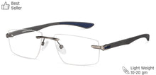 Load image into Gallery viewer, Grey Rectangle Rimless Unisex Eyeglasses by Lenskart Air Computer Glasses-147967