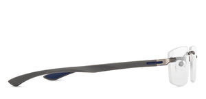 Grey Rectangle Rimless Unisex Eyeglasses by Lenskart Air Computer Glasses-147967