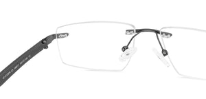 Grey Rectangle Rimless Unisex Eyeglasses by Lenskart Air Computer Glasses-147967