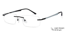 Load image into Gallery viewer, Grey Rectangle Rimless Narrow Unisex Eyeglasses by Vincent Chase-136824